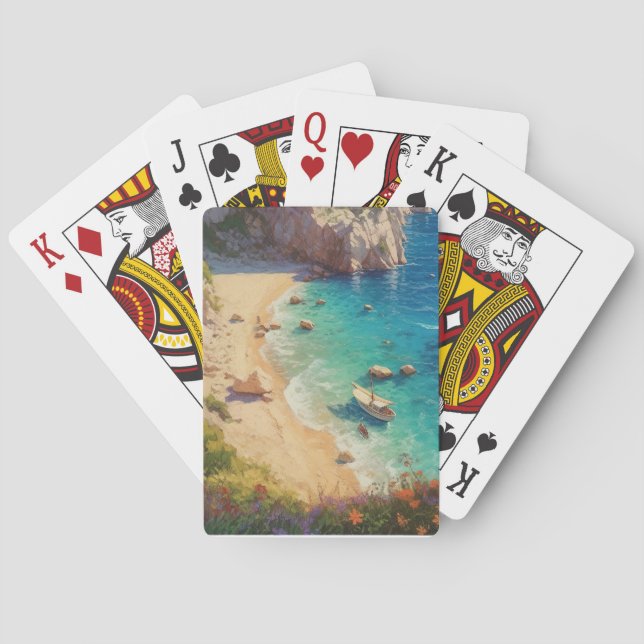 Jeu De Cartes Plage en Grèce (dos)