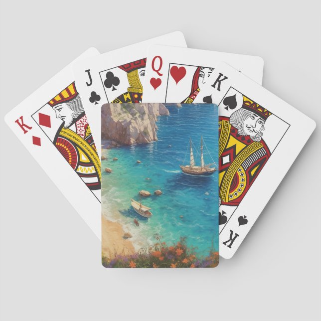 Jeu De Cartes Plage en Grèce (dos)