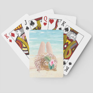 Jeu De Cartes Plage Playing Cards with Bathing Beauty