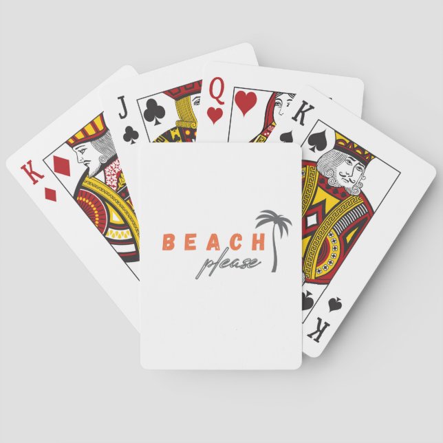 Jeu De Cartes Plage s'il vous plaît. palm tree Classic Playing C (dos)