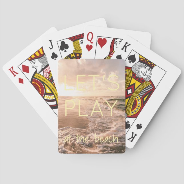 Jeu De Cartes Plage Thématique Jouer des cartes avec devis (dos)