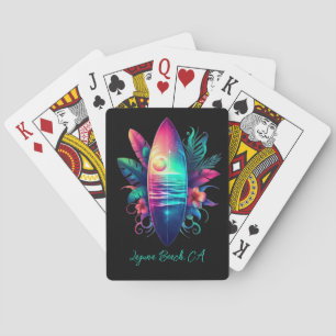 Jeu De Cartes Plage Tropical Surboard