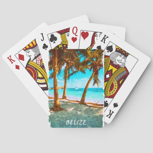 Jeu De Cartes Plage tropicale du Belize  (dos)