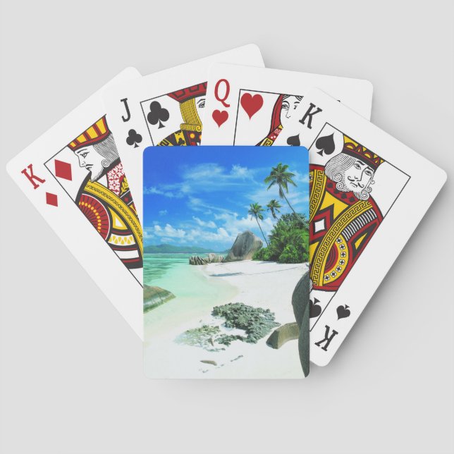 Jeu De Cartes Plages tropicales | L'île de La Digue (dos)