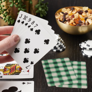 Jeu De Cartes Plaid à la crème verte
