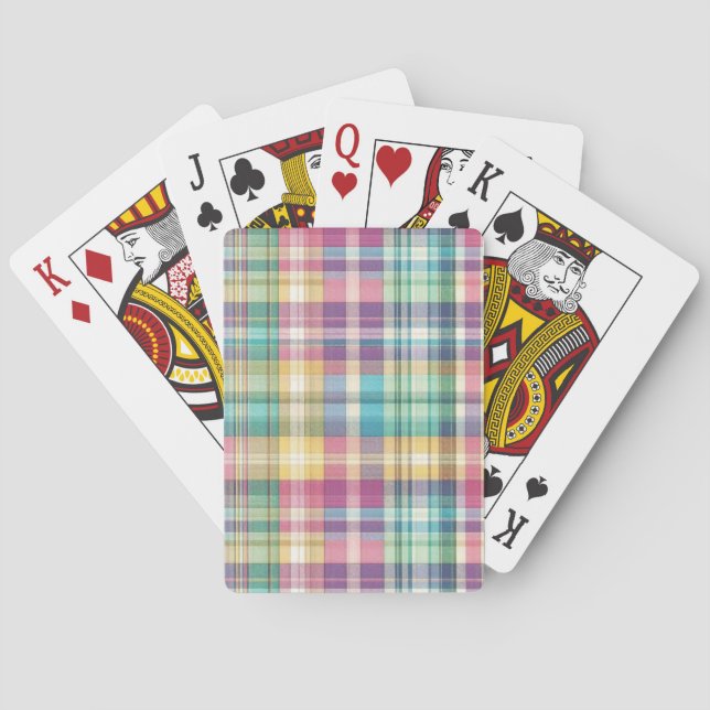Jeu De Cartes Plaid au printemps/Pâques/tartan (dos)
