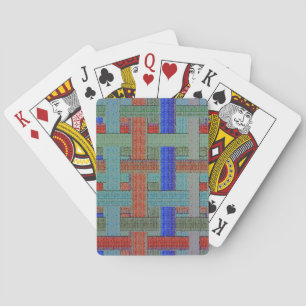 Jeu De Cartes 'plaid' couleur gris en forme de burlap ou de toil