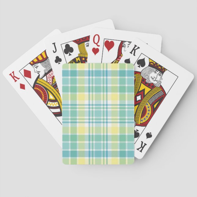 Jeu De Cartes Plaid en pastel (dos)