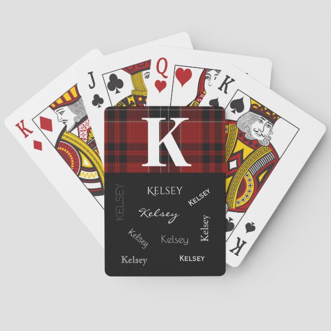 Jeu De Cartes Plaid & Personnalisé (dos)