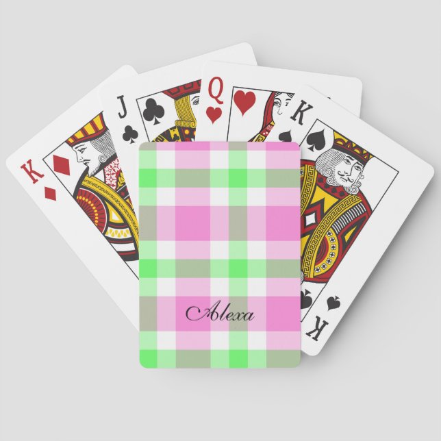 Jeu De Cartes Plaid Personnalisé (dos)
