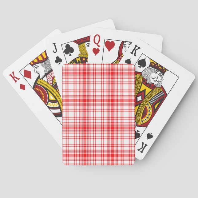 Jeu De Cartes Plaid rouge (dos)