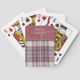 Jeu De Cartes Plaid rouge dégradé