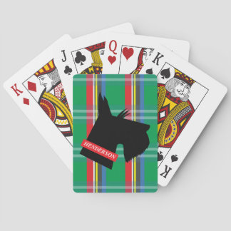 Jeu De Cartes Plaid Scottish Terrier Personalized Playing Cards