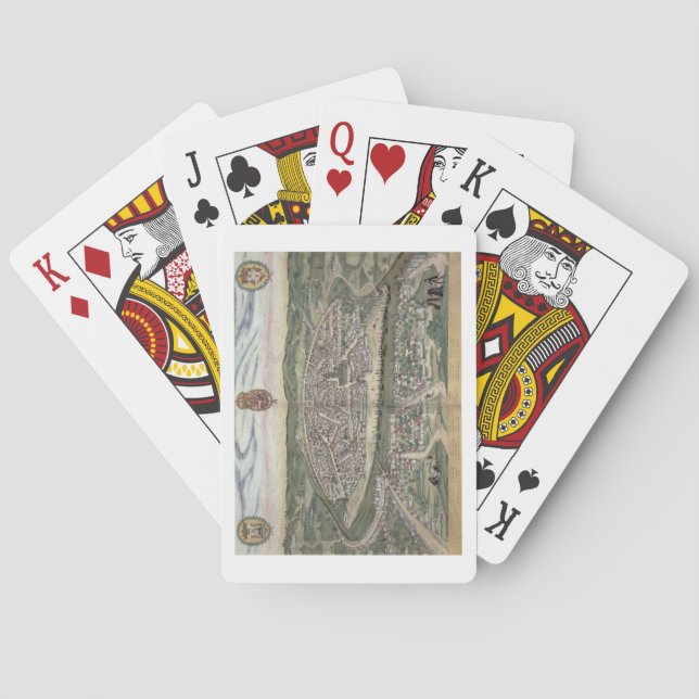 Jeu De Cartes Plan de Séville, extrait de 'Civitates Orbis Terra (dos)