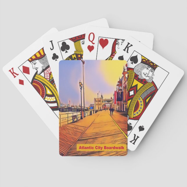 Jeu De Cartes Planche de la Plage Pop Art (dos)