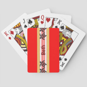 Jeu De Cartes Planche de surf tribale de rouge de Honu