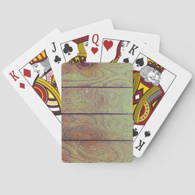 Jeu De Cartes Plancher en bois (dos)