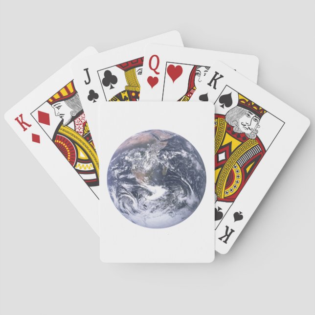 Jeu De Cartes Planète Terre du Jour des terres spatial (dos)