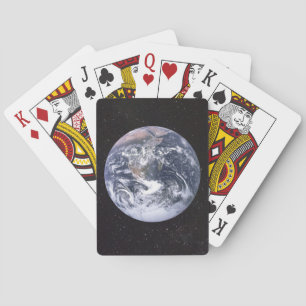 Jeu De Cartes Planète Terre du Jour des terres spatial