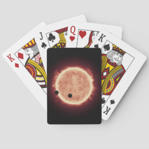 Jeu De Cartes Planètes Transitant Red Nwarf Star Dans Trappist-1
