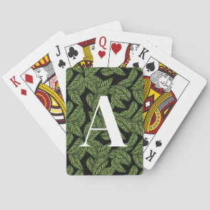 Jeu De Cartes Plante de feuille tropicale moderne Imprimer Monog