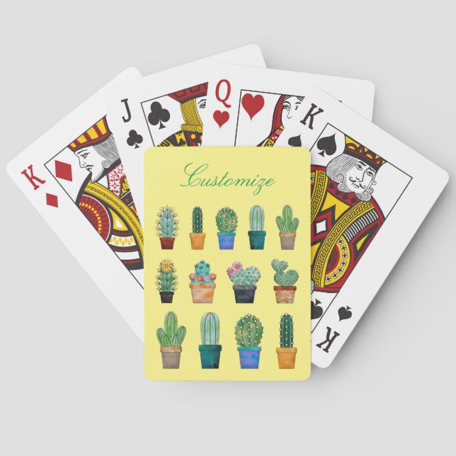 Jeu De Cartes Plantes de Cactus assortés Thunder_Cove (dos)