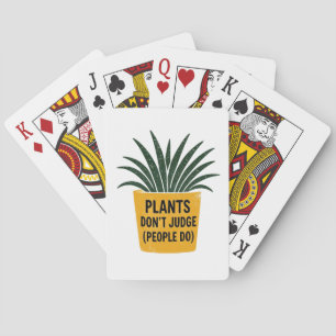 Jeu De Cartes Plantes drôles ne jugent pas l'art de tampon encre