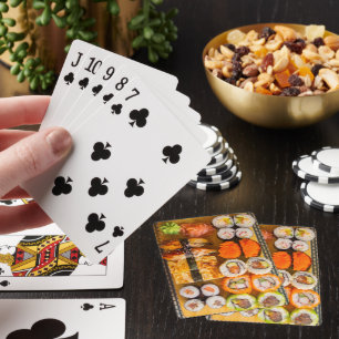 Jeu De Cartes Plaque de sushi exotique fraîche
