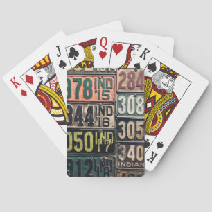 Jeu De Cartes Plaques de licence vintages