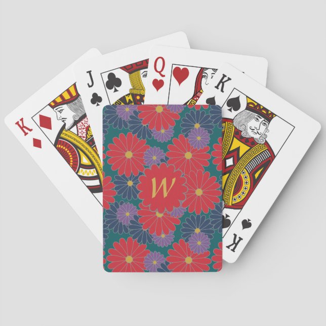 Jeu De Cartes Plashy Fall Floral Classic Playing Cartes (dos)