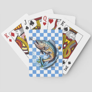 Jeu De Cartes Plat bleu pêche