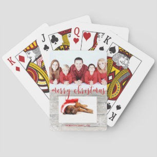 Jeu De Cartes Plate-forme en bois rustique de carte photo de