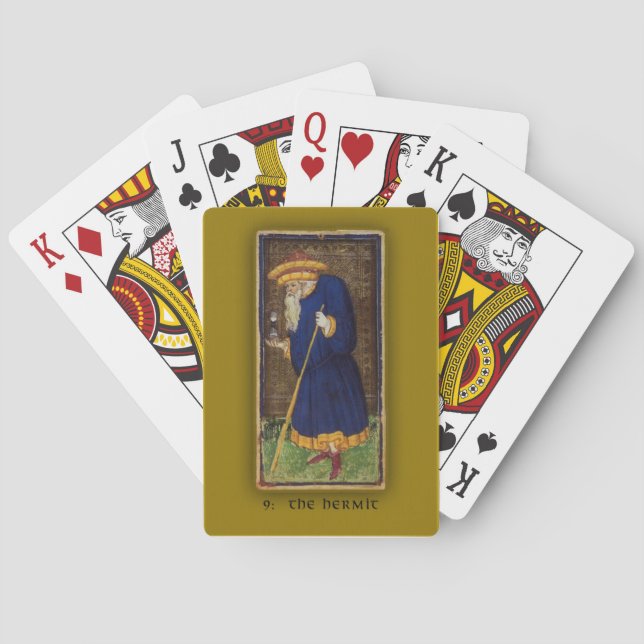 Jeu De Cartes Plateau de cartes avec Hermite de Tarot Visconti-S (dos)