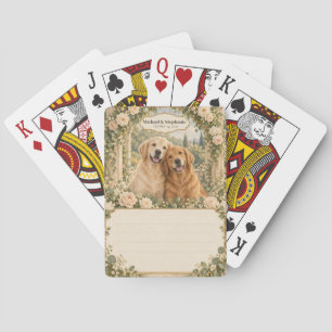 Jeu De Cartes Plateau de signature de livre d'or de mariage Gold