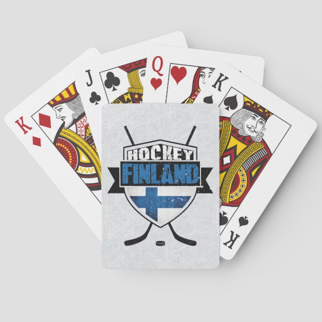 Jeu De Cartes Plateau Suomi du bouclier finlandais de hockey (dos)