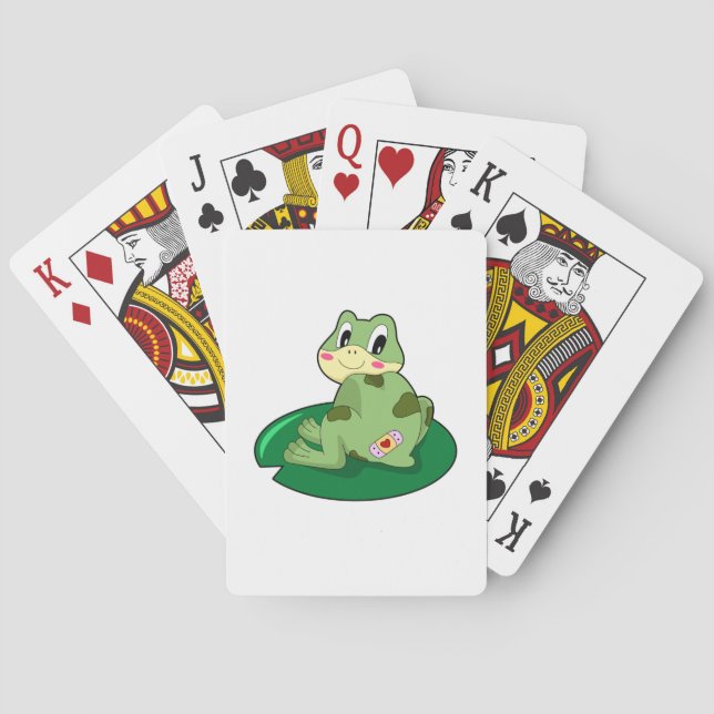 Jeu De Cartes Plâtre Coeur Feuille de grenouille (dos)