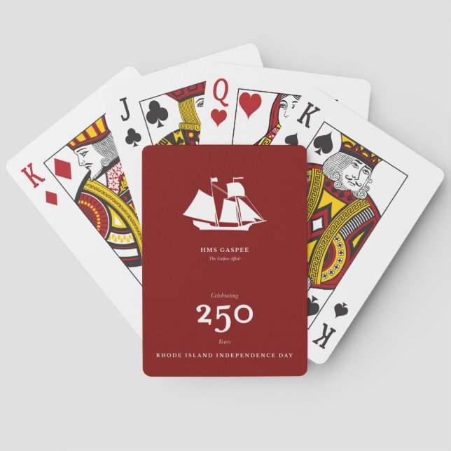 Jeu De Cartes Playing Cards — HMS Gaspee (dos)