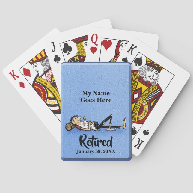 Jeu De Cartes Playing Cards retired Rip van Winkle image Name (dos)