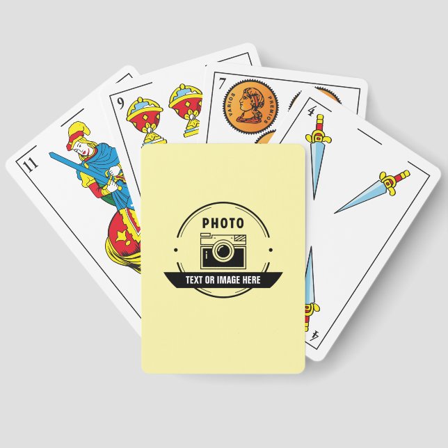 Jeu De Cartes Playing Cartes Deck Personnalisé avec photo (Verso)