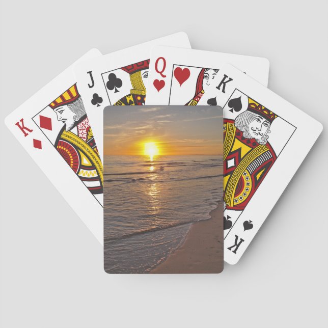Jeu De Cartes PlayingCards : Coucher de soleil sur la plage (dos)