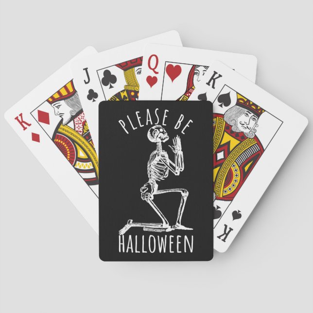 Jeu De Cartes Please Be Halloween Spooky Season Skeleton (dos)