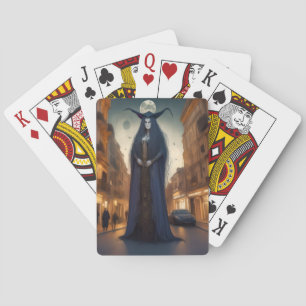 Jeu De Cartes pleine lune dans la ville