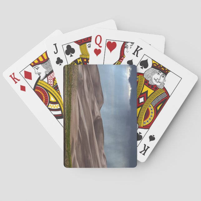 Jeu De Cartes Pluie sur les grandes dunes de sable (dos)