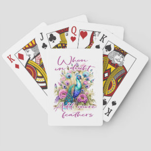 Jeu De Cartes Plumage de paon violet sarcelle Drôle