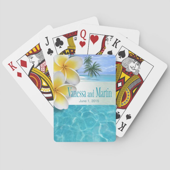 Jeu De Cartes Plumeria Starfish Beach Tropical Hawaii (dos)
