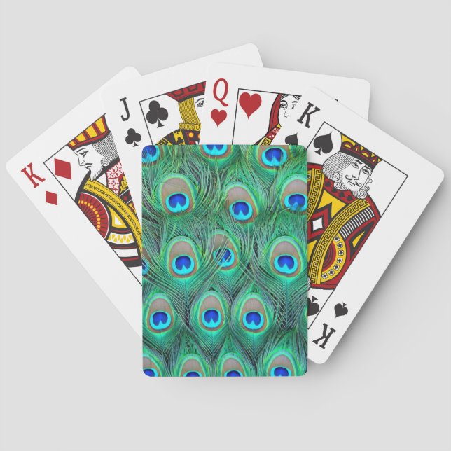 Jeu De Cartes Plumes de paon (dos)