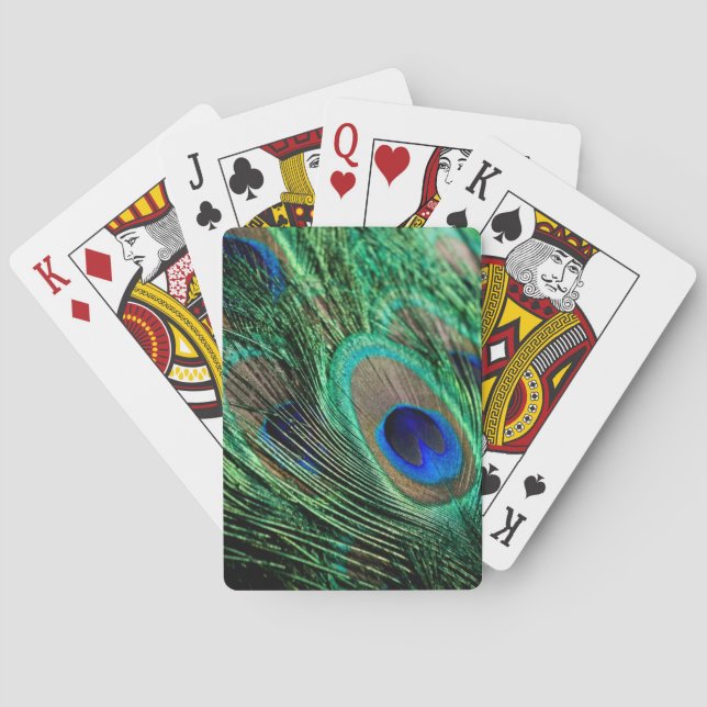 Jeu De Cartes Plumes de paon Lucky (dos)
