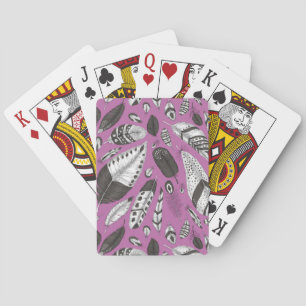 Jeu De Cartes Plumes motif