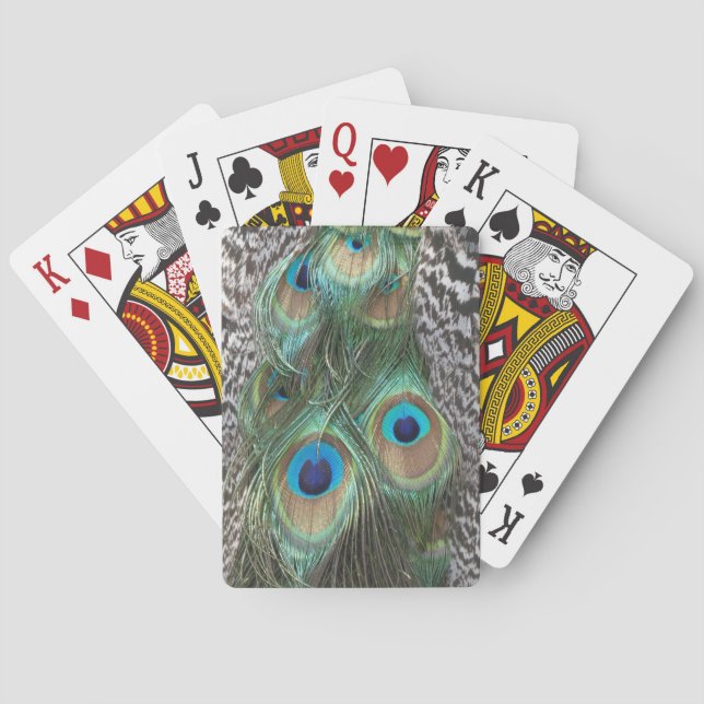 Jeu De Cartes Plumes Peacock Motif Jouer des cartes (dos)