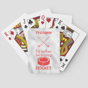 Jeu De Cartes Plutôt jouer - hockey sur glace rouge